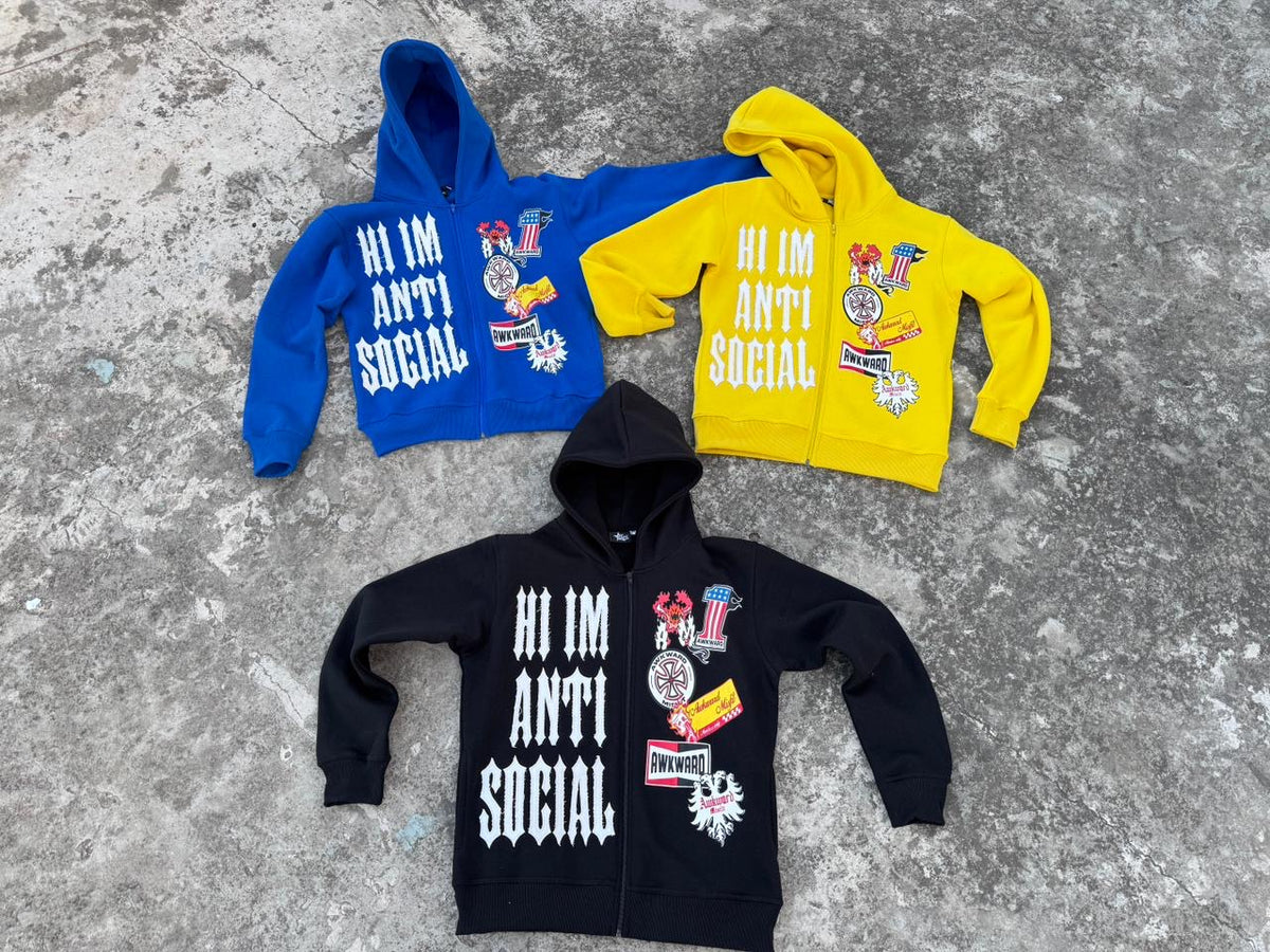 Hi I’m Anti Social Zip Up